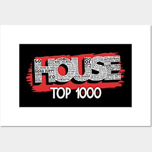 House Top 1000 dubbel bedrukt zwart Posters and Art